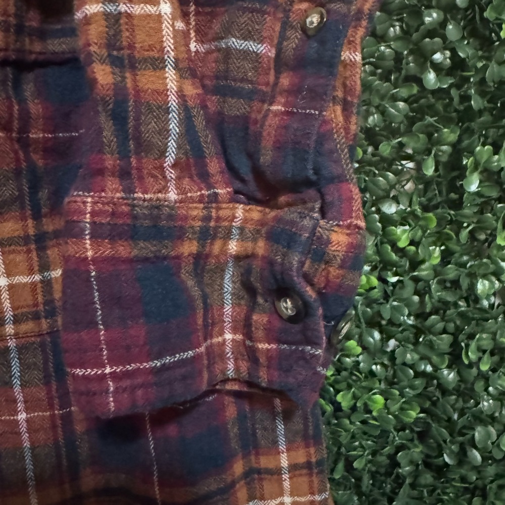 EDDIE BAUER MEN'S PLAID FLANNEL BUTTON DOWN CASUAL SHIRT - Picture 5 of 5